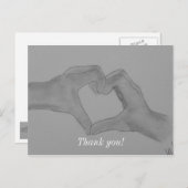 Handherz Postkarte (Vorne/Hinten)