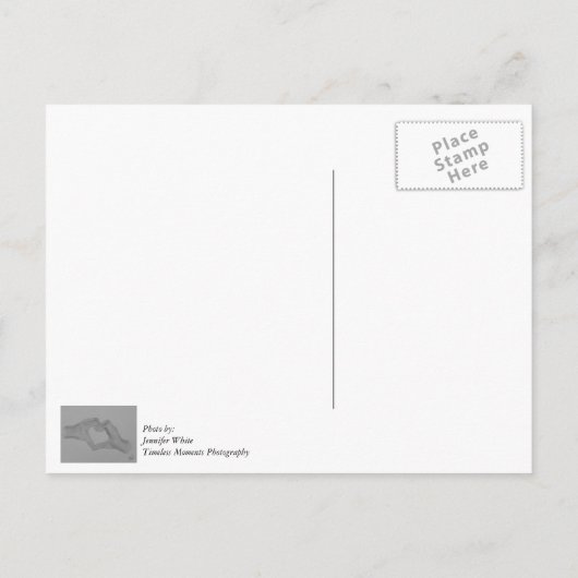 Handherz Postkarte (Rückseite)