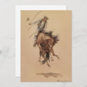 Handhüllen einer Bronc von Edward Borein Einladung (Vorne/Hinten)