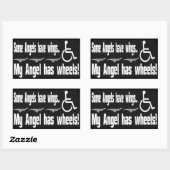 Handicap Angel Rectangle Aufkleber (Blatt)