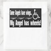 Handicap Angel Rectangle Aufkleber (Tasche)
