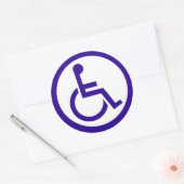 Handicap-Aufkleber Runder Aufkleber (Umschlag)
