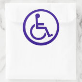 Handicap-Aufkleber Runder Aufkleber (Tasche)