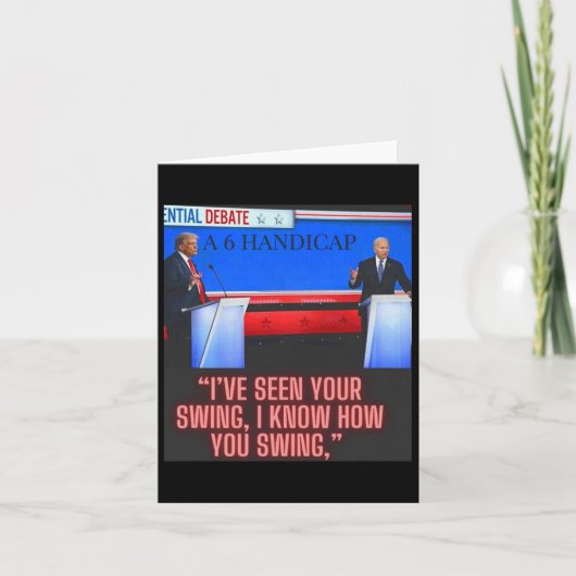 Handicap Joe Biden und Donald Trump Debatten Karte (Vorderseite)