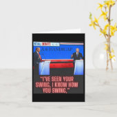 Handicap Joe Biden und Donald Trump Debatten Karte (Gelbe Blume)