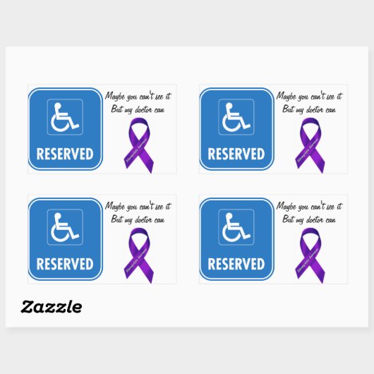 Handicap Parking Sign Rechteckiger Aufkleber (Blatt)