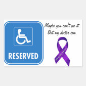 Handicap Parking Sign Rechteckiger Aufkleber (Vorderseite)