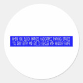 HANDICAP-PARKPHRAKEN 2 RUNDER AUFKLEBER (Vorderseite)