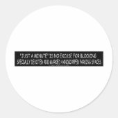 HANDICAP PARKPLATZ 5 RUNDER AUFKLEBER (Vorderseite)