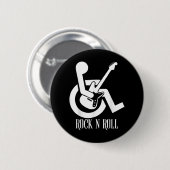 Handicap Rock and Roll Parkplatz Funny Acoustic Gu Button (Vorne & Hinten)