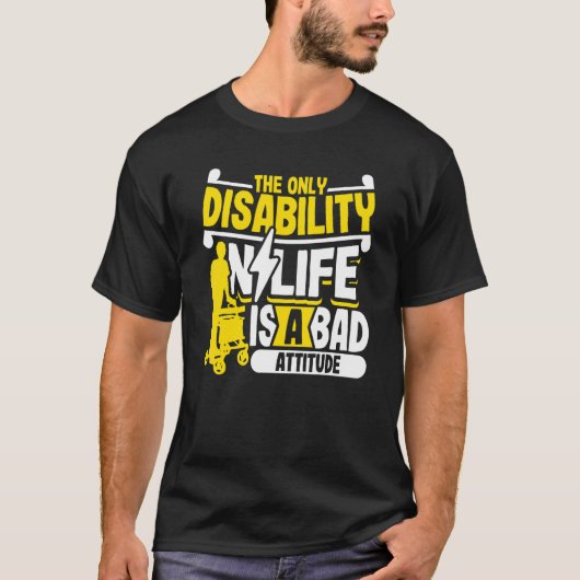 Handicap Rollstuhl Behinderung Spaß Paraplegii T-Shirt (Vorderseite)