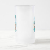 Handicap Rollstuhl Fischerei Mattglas Bierglas (Mittel)