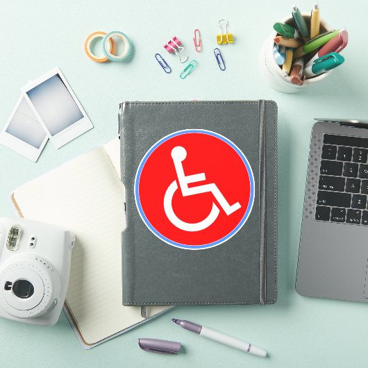 Handicap Rollstuhlabzeichen - Rot Mit Behinderung Aufkleber (iPad Hülle)