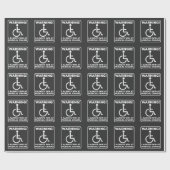 Handicap Sarcastic Rollstuhl Musikalischer Stuhl Geschenkpapier (Flach)