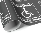 Handicap Sarcastic Rollstuhl Musikalischer Stuhl Geschenkpapier (Rolleneckpunkt)