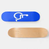 Handicap Schild Skateboard (Horizontal)
