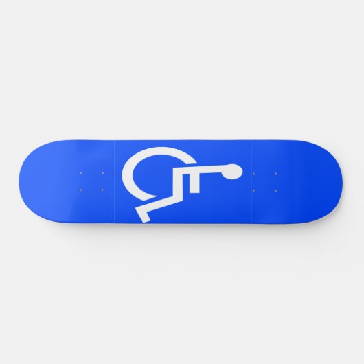 Handicap Schild Skateboard (Horizontal)
