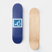 Handicap Schild Skateboard (Vorderseite)
