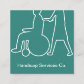 Handicap Services Moderne Quadratische Visitenkarte (Vorderseite)