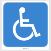 Handicap Sign Aufkleber (Blatt)