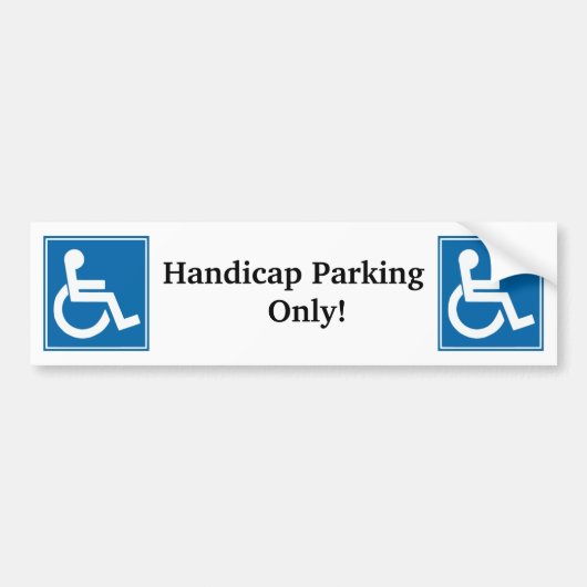 Handicap Sign Autoaufkleber (Vorne)