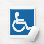 Handicap Sign Mousepad (Mit Mouse)