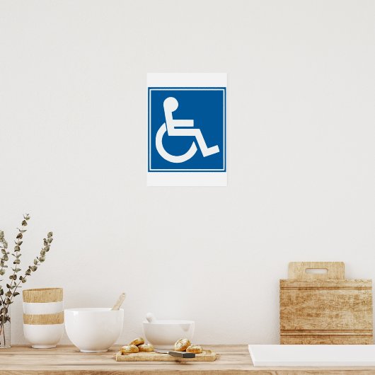 Handicap Sign Poster (Küche)