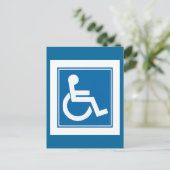 Handicap Sign Postkarte (Stehend Vorderseite)