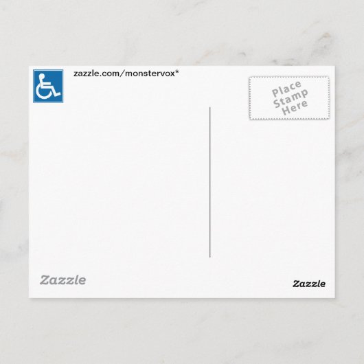 Handicap Sign Postkarte (Rückseite)