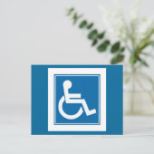 Handicap Sign Postkarte (Stehend Vorderseite)
