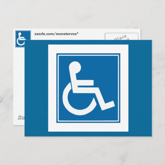 Handicap Sign Postkarte (Vorne/Hinten)