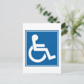 Handicap Sign Postkarte (Stehend Vorderseite)