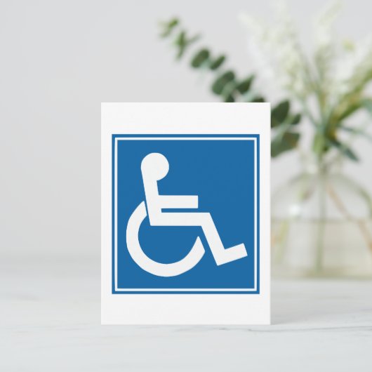 Handicap Sign Postkarte (Stehend Vorderseite)