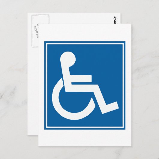 Handicap Sign Postkarte (Vorne/Hinten)