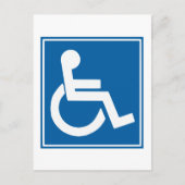 Handicap Sign Postkarte (Vorderseite)