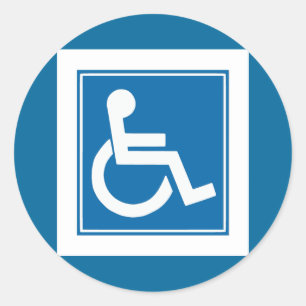 Handicap Sign Runder Aufkleber