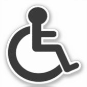 Handicap-Symbol Aufkleber (Vorderseite)