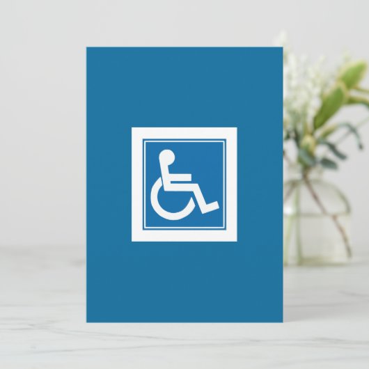 Handicap Unterschrift Einladung (Stehend Vorderseite)