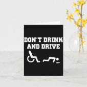 Handicap With Wheelchair Joke Dont Drink And Driv  Karte (Gelbe Blume)