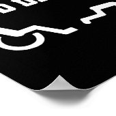 Handicap With Wheelchair Joke Dont Drink And Driv  Poster (Ecke)