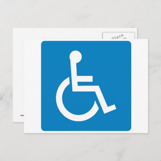 Handicap Zugänglichkeit Autobahn Schild Postkarte (Vorne/Hinten)