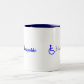 Handicapable (Rollstuhl) Zweifarbige Tasse (Mittel)