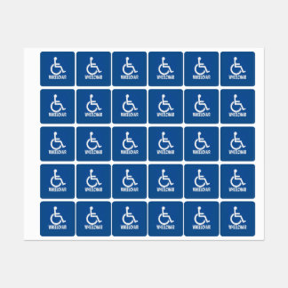 Handicapped Wheelchair Etiketten