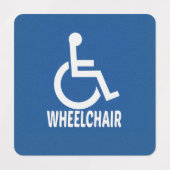 Handicapped Wheelchair Etiketten (Design 1)