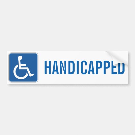 HANDICAPPIERT AUTOAUFKLEBER (Vorne)