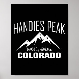 Handies Peak Colorado Klettergipfel Club Outdoor Poster