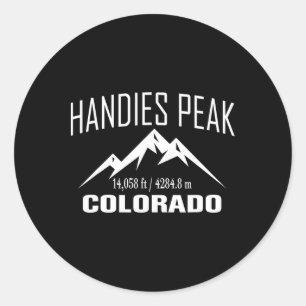 Handies Peak Colorado Klettergipfel Club Outdoor Runder Aufkleber