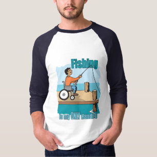 Handikap-Rollstuhl-Fischen T-Shirt