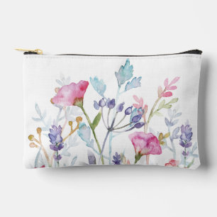 Handillustrierte Blumenmotive Zubehörtasche