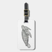 Handillustrierte künstlerische gepäckanhänger (Vorderseite vertikal)